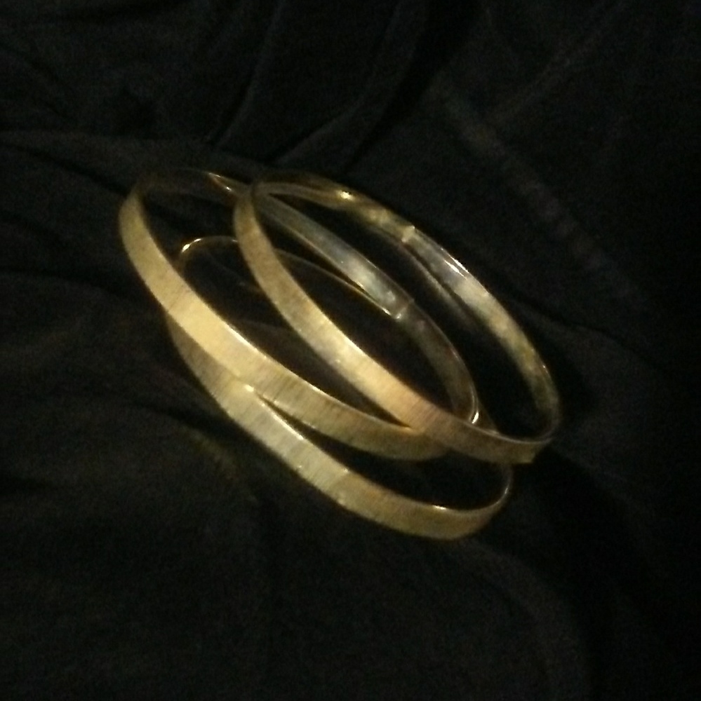 Silver bangle bracelets